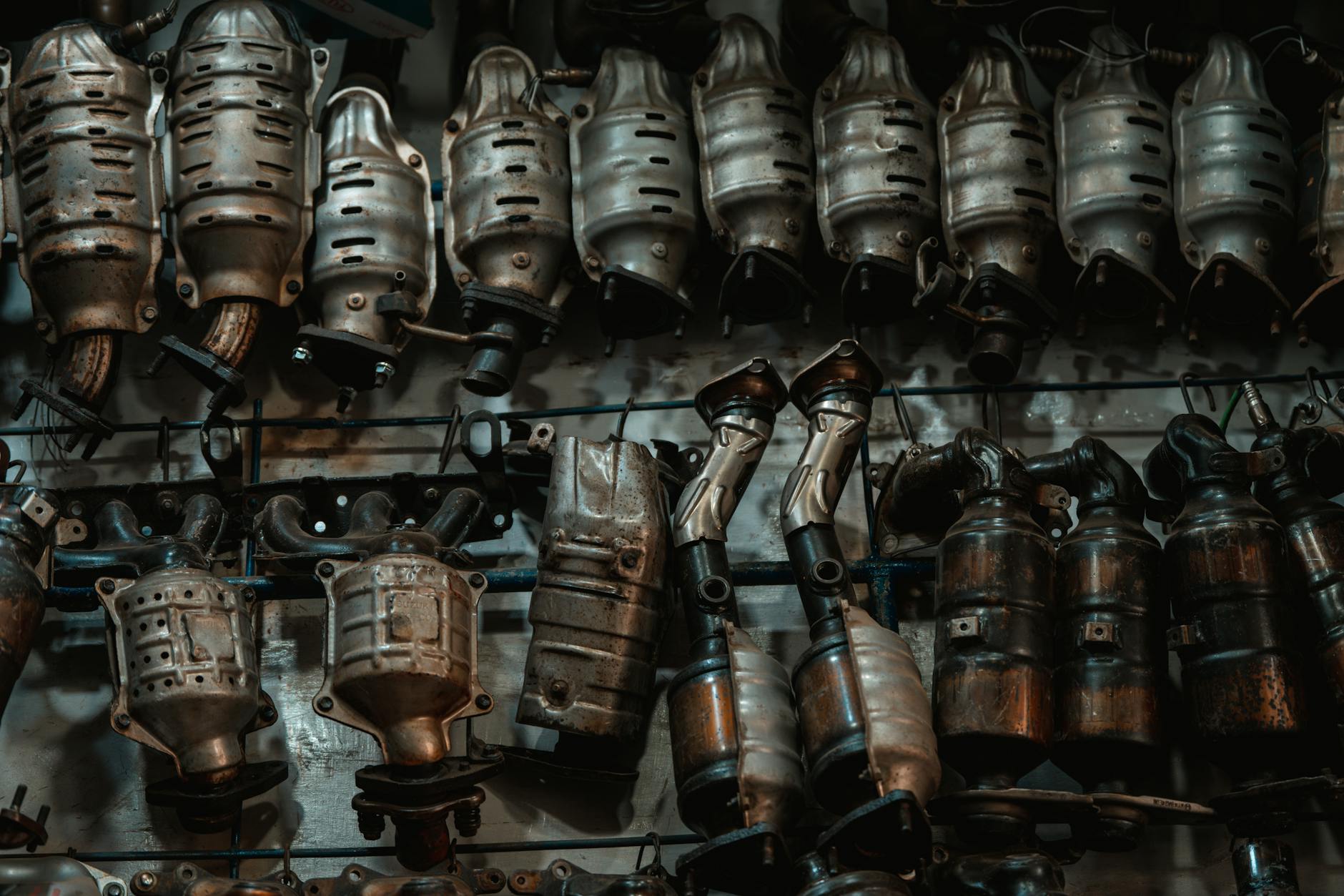 technician replacing diesel particulate filter on a toyota avensis